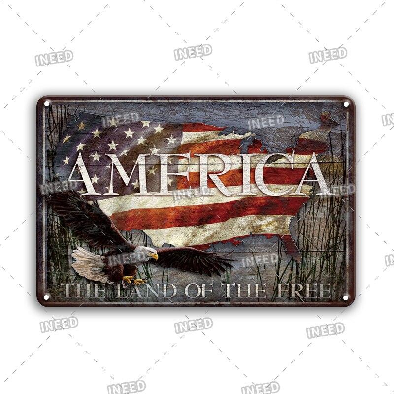 INEED Decor Vintage City Landscape Metal Tin Sign  New York London Italy  Retro Poster Travel Scenery Wall Art Stickers  Perf