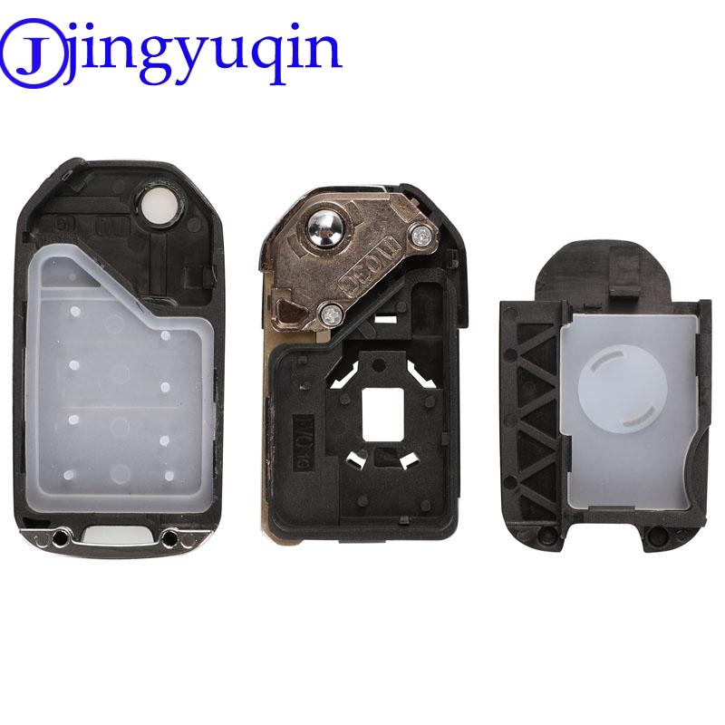 Jingyuqin 2/3B Car Key Case For Honda Civic City Fit HR-V XR-V Folding Flip Auto Car Key Shell