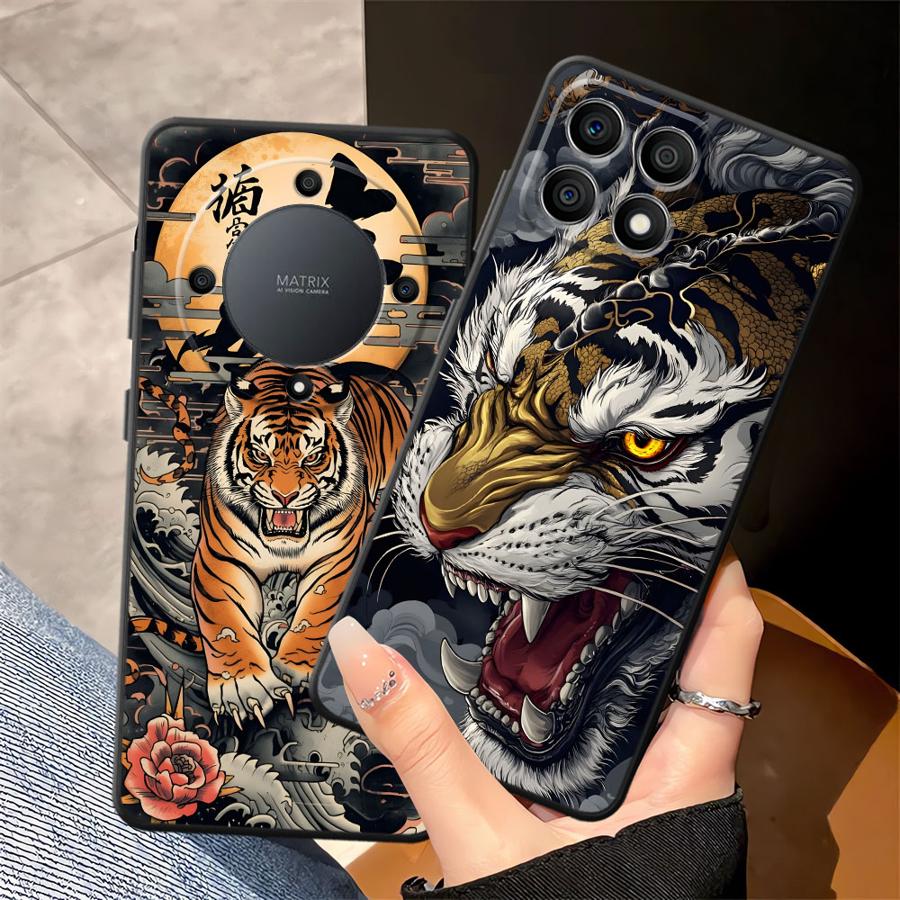 Cool Tiger Case for Honor X6 70 8X X9a X7 X8 X5b 90 Magic5Lite 200 400 Lite Funda Phone Cover