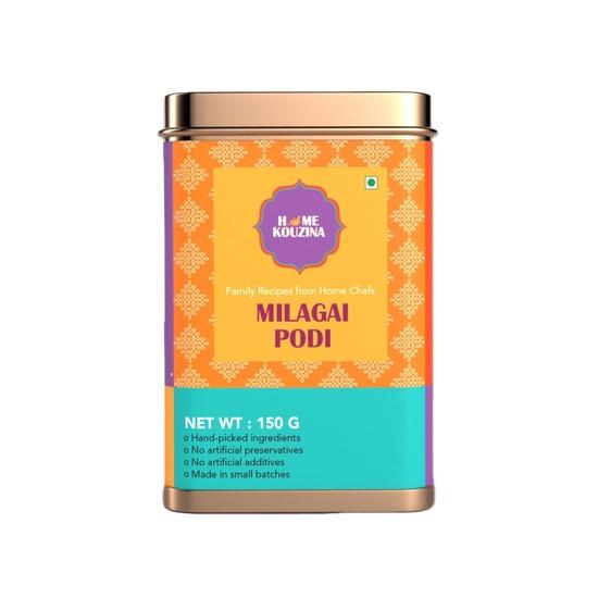 

Home Kouzina Milagai Podi - 150g | Best with Idli, Dosa and Other Breakfasts | Made in Small Batches | 100% Natural Ingredients 150GM