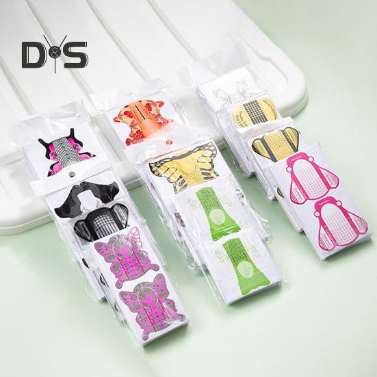 100 szt. Profesjonalne Formy do Długich Paznokci Akrylowe Formy Papierowe do Paznokci Łatwe w Użyciu Grube Formy do Przedłużania Paznokci Narzędzia do Manicure