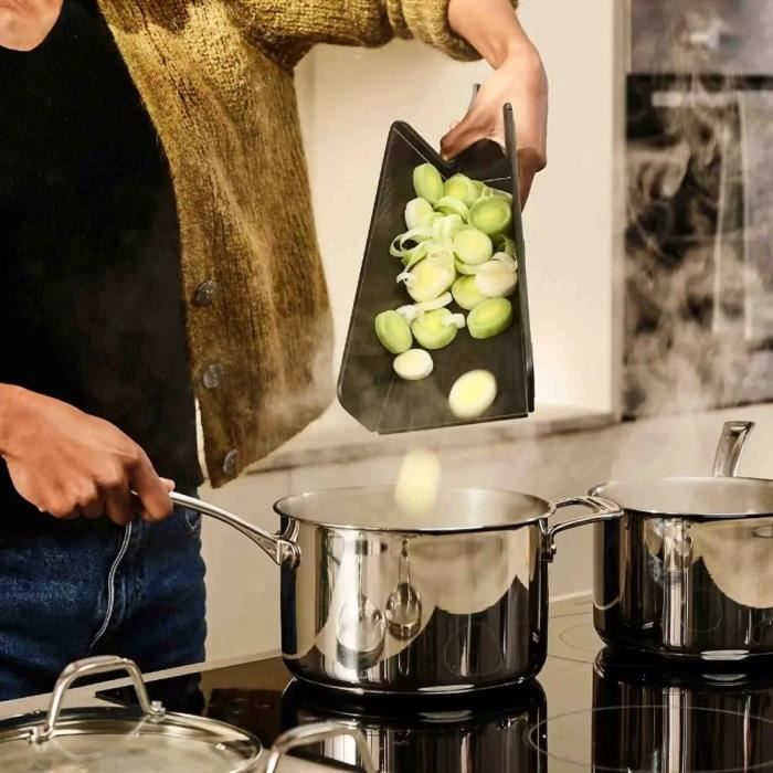 Planche à découper - joseph joseph - chop2pot plus - pliable - noir - 450 mm x 263 mm