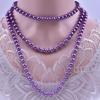 Glass Imitation Pearl Necklace Women's Simple Knotted Multi-layer Long Sweater Chain