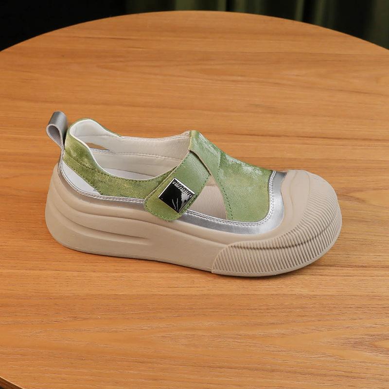 

2025 new summer platform sandals women s bag head hollow breathable casual versatile Roman heightening single shoes explosion 40