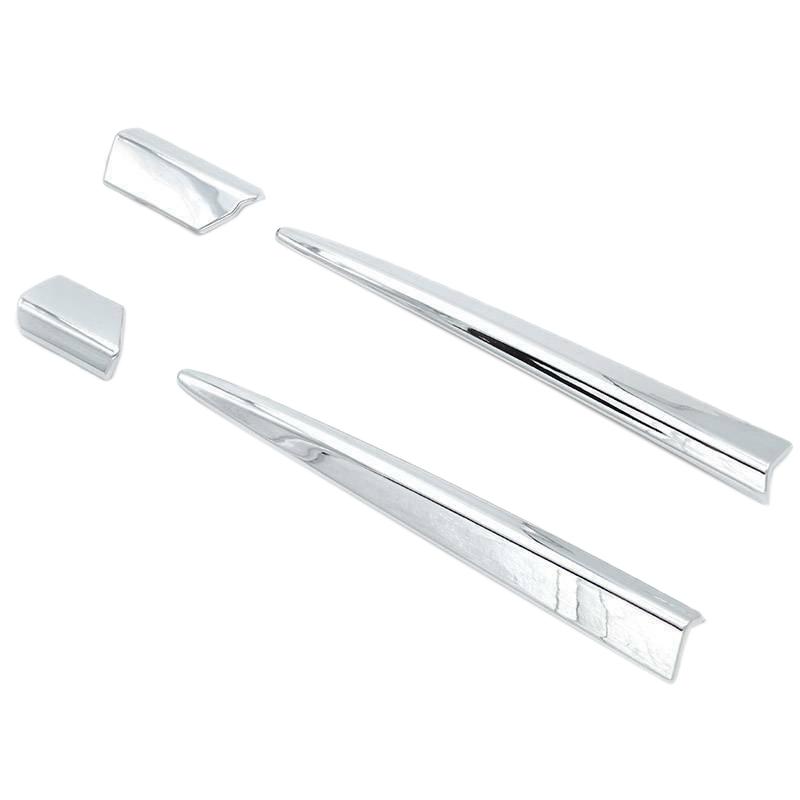 4Pcs Chrome Side Door Rear View Mirror Pillar Trim Cover Anti-Rub Strips Stickers For Honda Civic 2018
