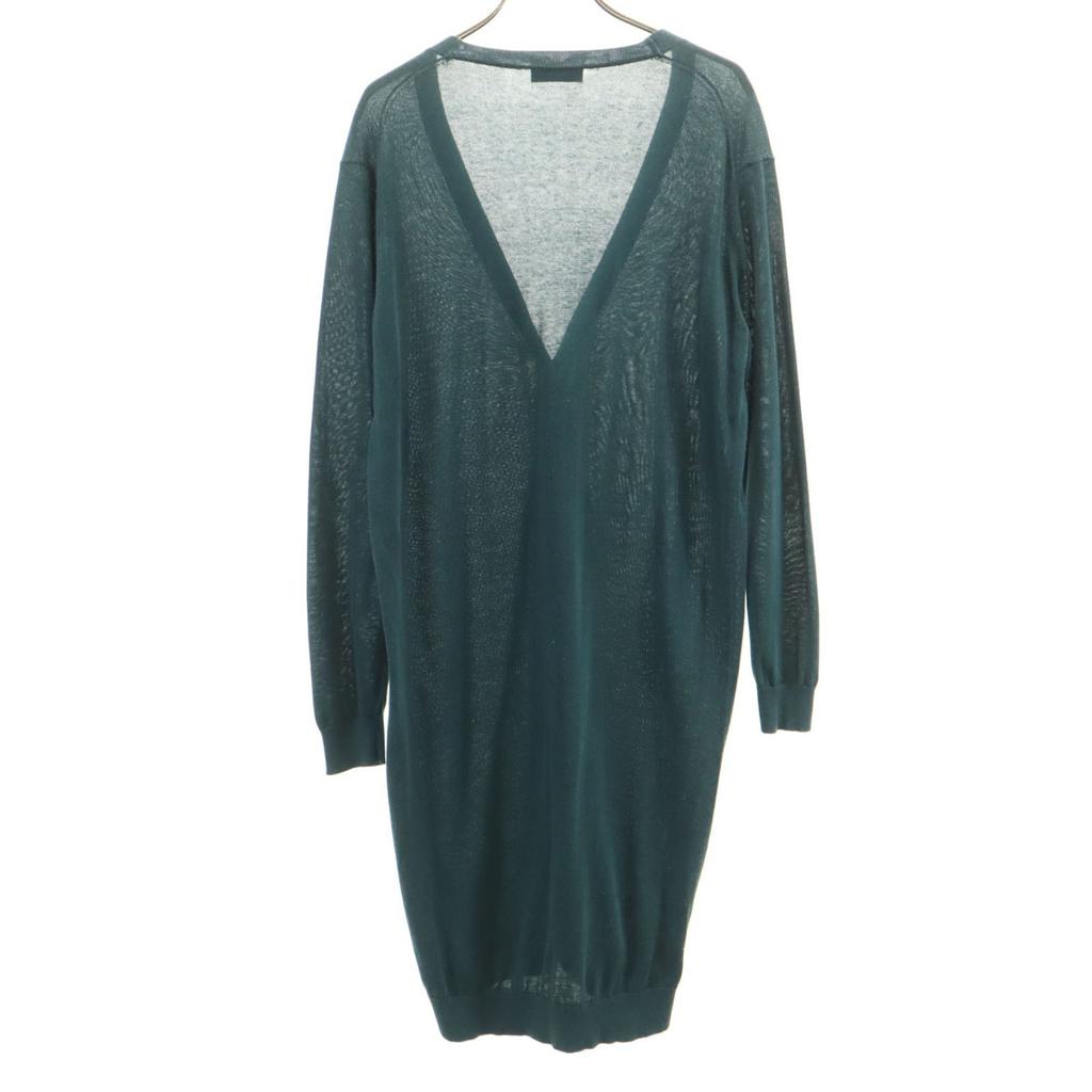 Paul Smith Long Sleeve Long Knit Cardigan M Deep Green Women Used
