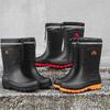 Men's Waterproof Non-Slip Mid-Calf Rain Boots - Korean Style Fashion for All Seasons