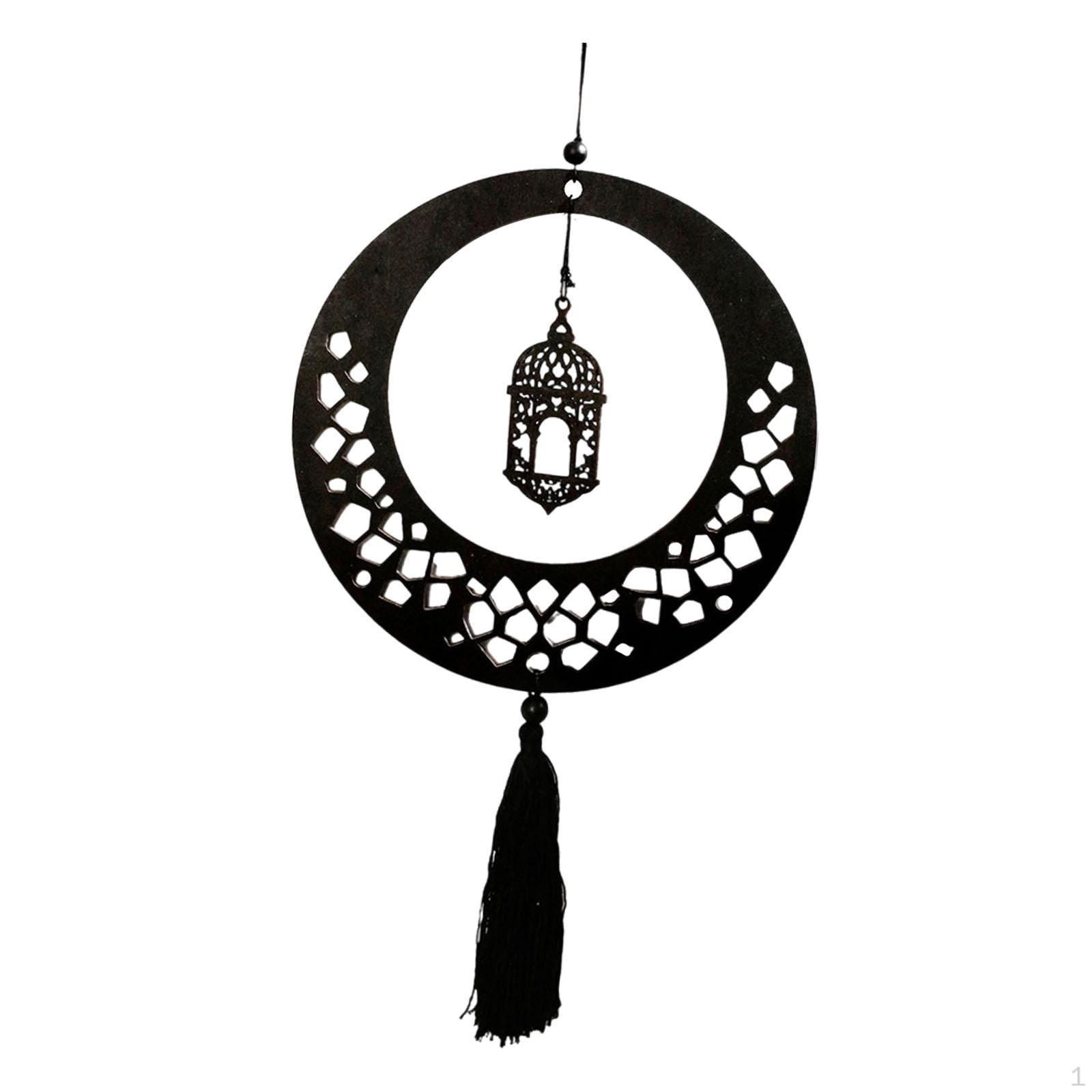 

Украшение Рамадана, подвесной кулон, празднование в помещении с кисточкой, праздничные принадлежности, деревянное украшение для Round