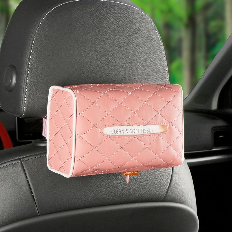 

Автомобильная коробка для салфеток, сумка-багги, автомобильный подлокотник, коробка для салфеток, висит на спинке стула, сумка для салфеток, сделай сам, ромбовидная сетка, коробка для извлечения бумаги розовый