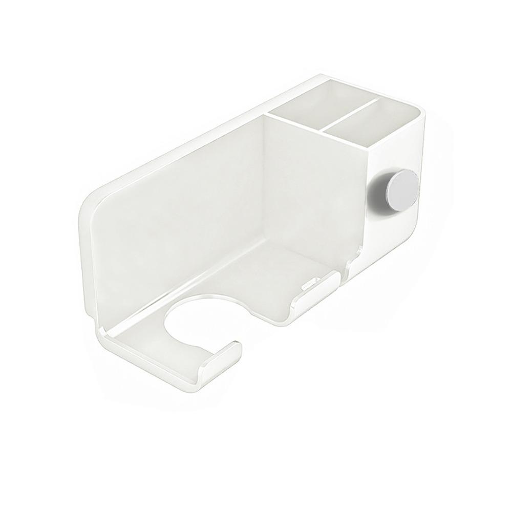 Wall Mounted Hair Dryer Holder Plastic Black White Grey Storage Box Shelf Bathroom Organizer Self Adhesive Dryer Hair Stand