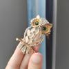 Modische Strass Eulen Broschen für Damen Damen Unisex Niedliche Tier Vogel Anstecknadeln Event Party Kleider Dekoration Schmuck Accessoires