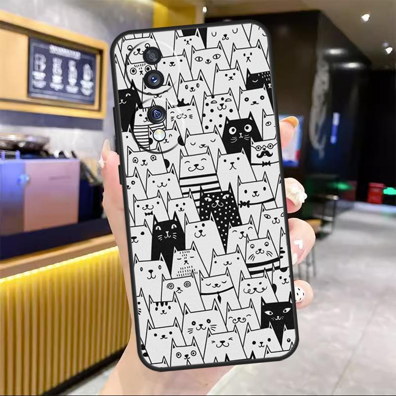 Funny Cat Collage For Honor Magic 5 6 7 8 Pro Case For Honor Win RT 50 70 90 200 400 Lite X8c X8b X9b X9c X9d