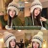Winter Warm Hat  For Women Cap Outdoor Fair Isle Thickened Cap Protect Ears Warm Wool Couple Cap Cold Hat
