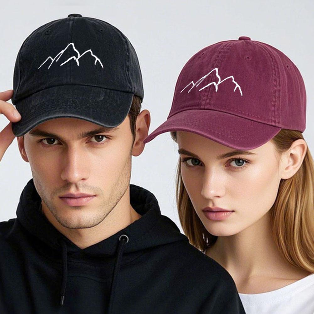 Baseball Cap For Men Women Soft Washed Cotton Mountain Range Embroidery Dad Hats Fashion Outdoor Sports Golf Caps Dropshipping