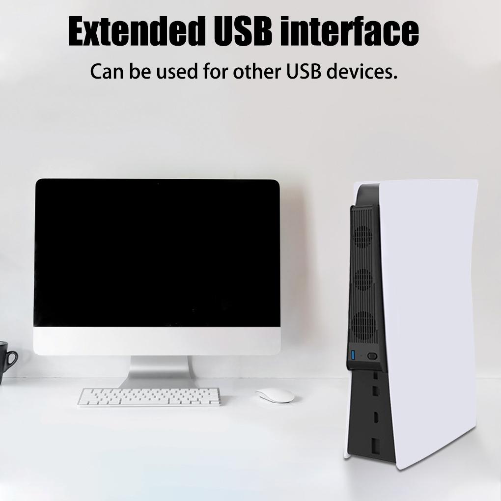 Game Console Cooler Plastic Game Host Cooling Fan Play Station Cooler Replacement for DE/UHD