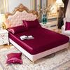 Ice Silk Satin Bed Sheets: Solid Color Three-Piece Set – Imitation Silk Mattress Protector.
