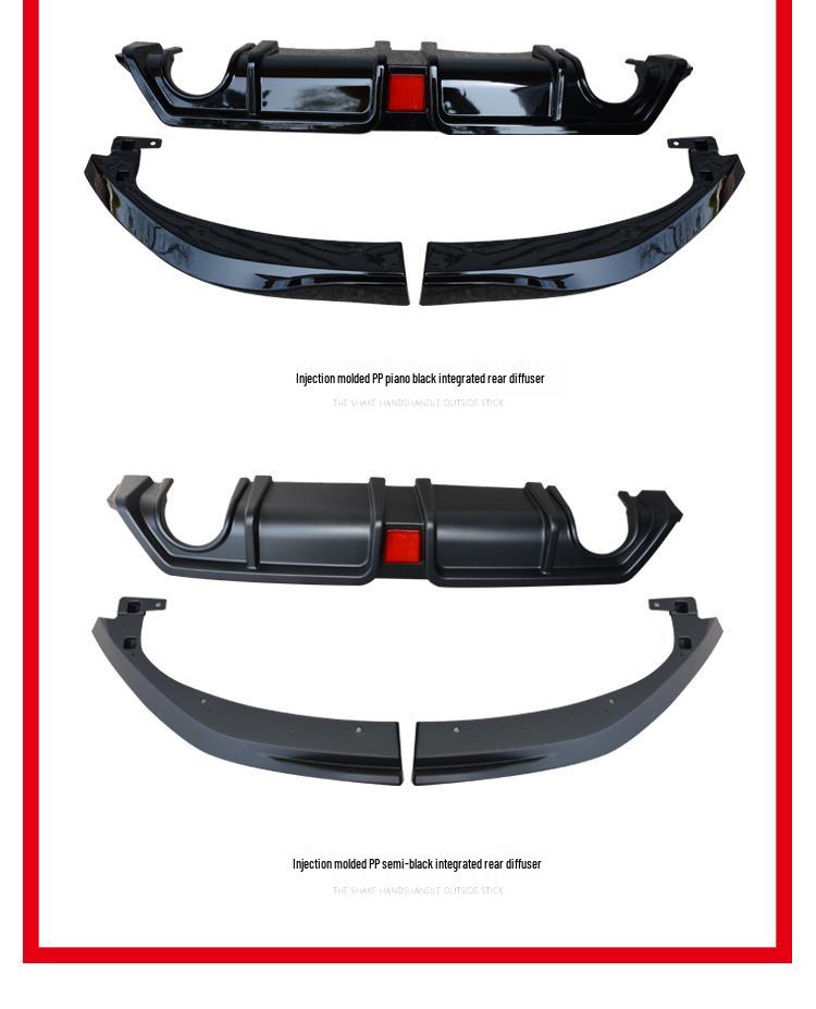 10th Gen Civic Modified Rear Diffuser Kit with Flashing Spoiler Light & Exhaust Tip