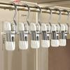 1/5/10PCS Windproof Stainless Steel Pants Clip with Hook Home Storage Rack  for Household