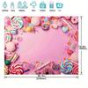 A sweet background banner - candy and donut themed party decoration, suitable for birthdays and tailgate parties