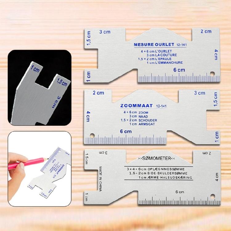 Professional Aluminum Ruler Quilting Ruler for Clothing Pattern Making Measure