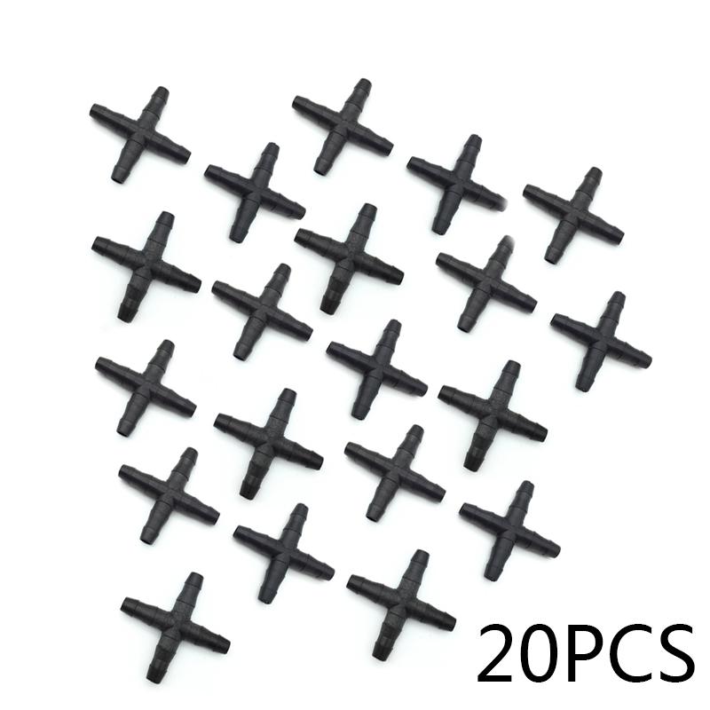 20* Cross Fitting Connector Black Unique Barb Design Reduces Insertion Force Practical Portable And Easy To Install