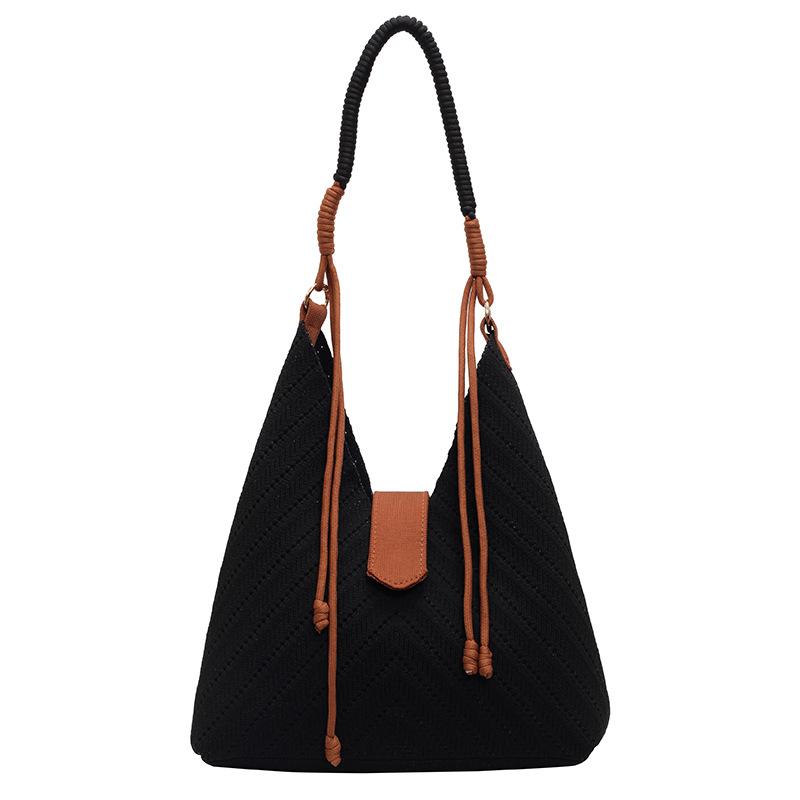 Fashion Trend, Simple Temperament, Woven Underarm Tote Bag, Women's Versatile High-value Lightweight Shoulder and Mother Bag