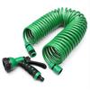 7 Patterns Adjustable Garden Watering Nozzle with Hose Connectors Multifunctional Spring Irrigation Sprayer for Garden Watering