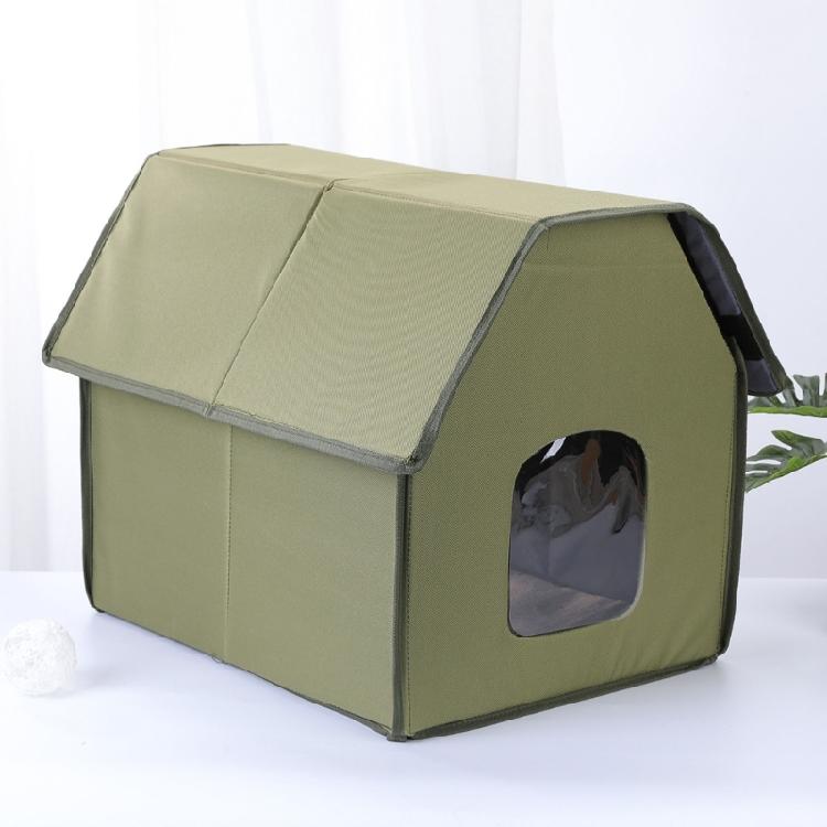 Easy Assembly Insulated Cats House for Outdoor Use in Winter Waterproof Shelter Warm House for Outdoor Strays