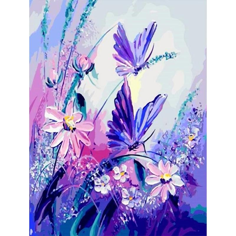 Full Round Diamond Painting Flower Butterfly Pictures Of Rhinestones Diamond Embroidery Animal Cross Stitch Home Decor