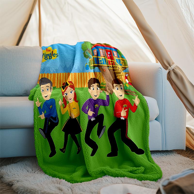 The Wiggles printed throw blanket—soft,warm;versatile blanket for all seasons—perfect as &air-conditioning throw,nap blanket