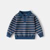 Korean-Style Polo Collar Preppy Knitwear for Children - New Spring Fashion, High-End Baby Loose Sweater