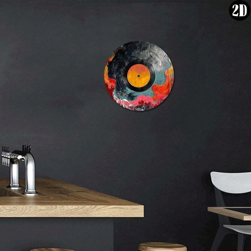 8 Inch Metal Wall Poster Vintage Vinyl Record Home Decor