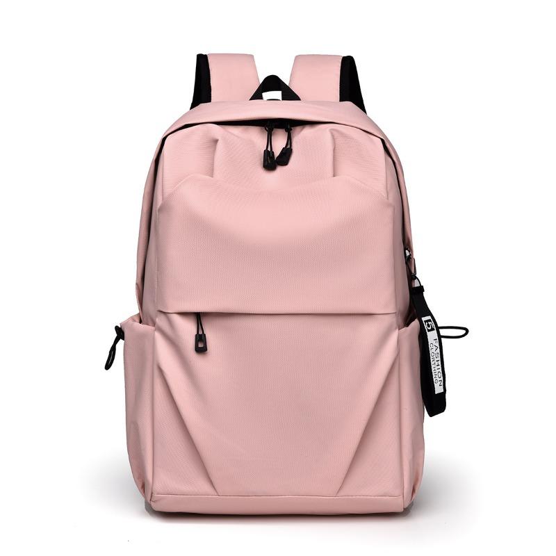 Men's backpack large capacity solid color simple business travel computer backpack junior high school student
