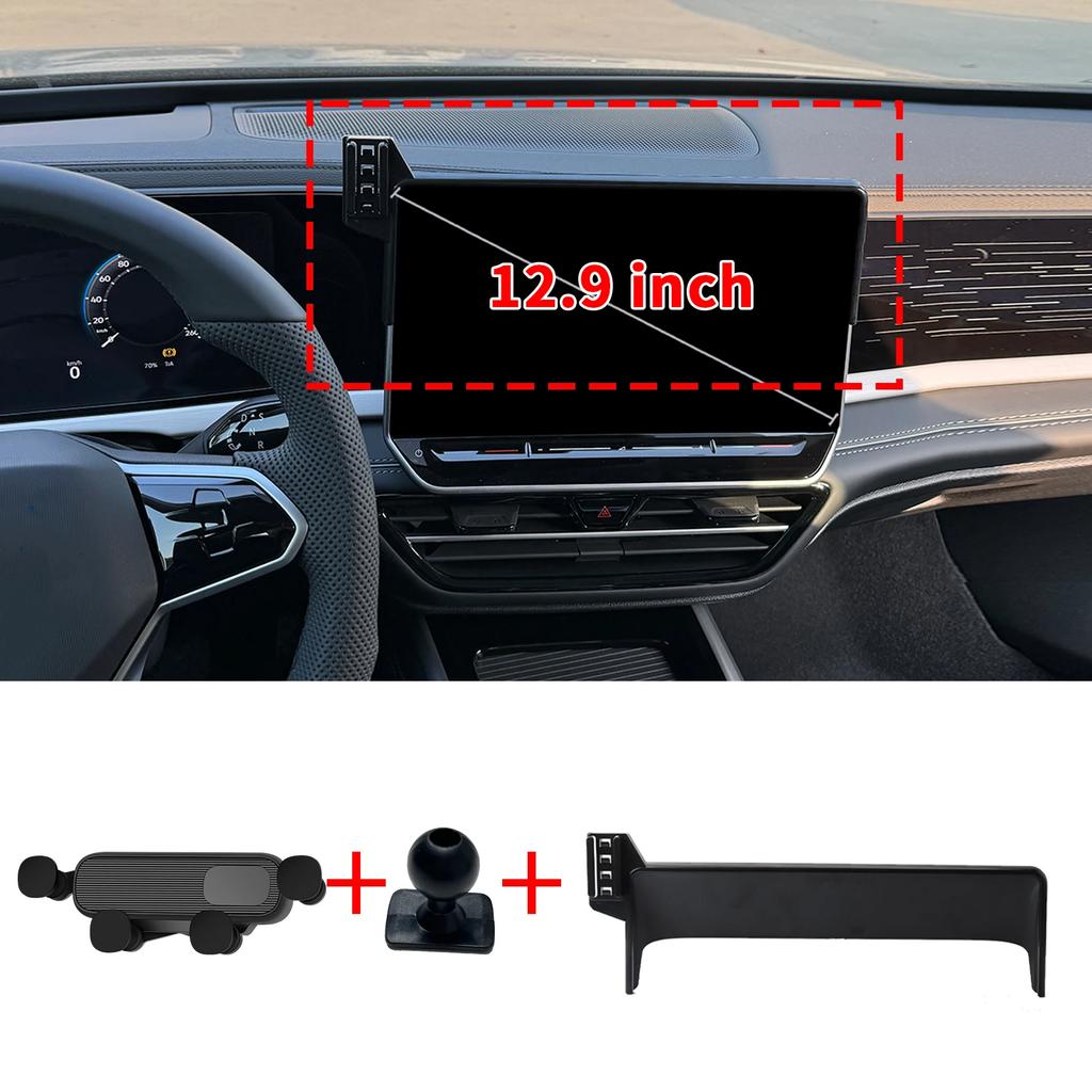 Custom Dashboard Phone Holder, Screen Mount, No Drilling, 12.9 Inch, Compatible with VW Golf 8 MK8.5 2025 2026 LHD