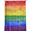 Lgbt Pride Rainbow Wood Sheer Curtains for Living Room Decoration Window Curtains for Kitchen Tulle Voile Organza Curtains