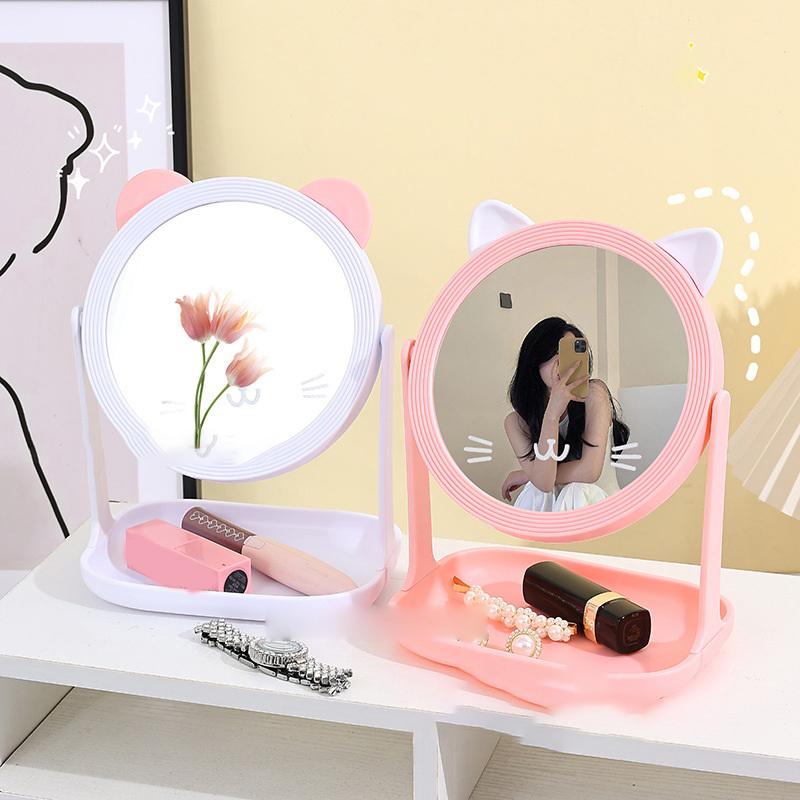 Desktop Sunflower Style Makeup Mirror For Girls Dressing Holding Jewelry Beauty Mirror For Bedroom Dormitory Dressing Mirror