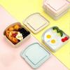 Portable Toast Shape Lunch Box Microwaveable Snack Storage Box Portable Lunch Box Kitchen Storage
