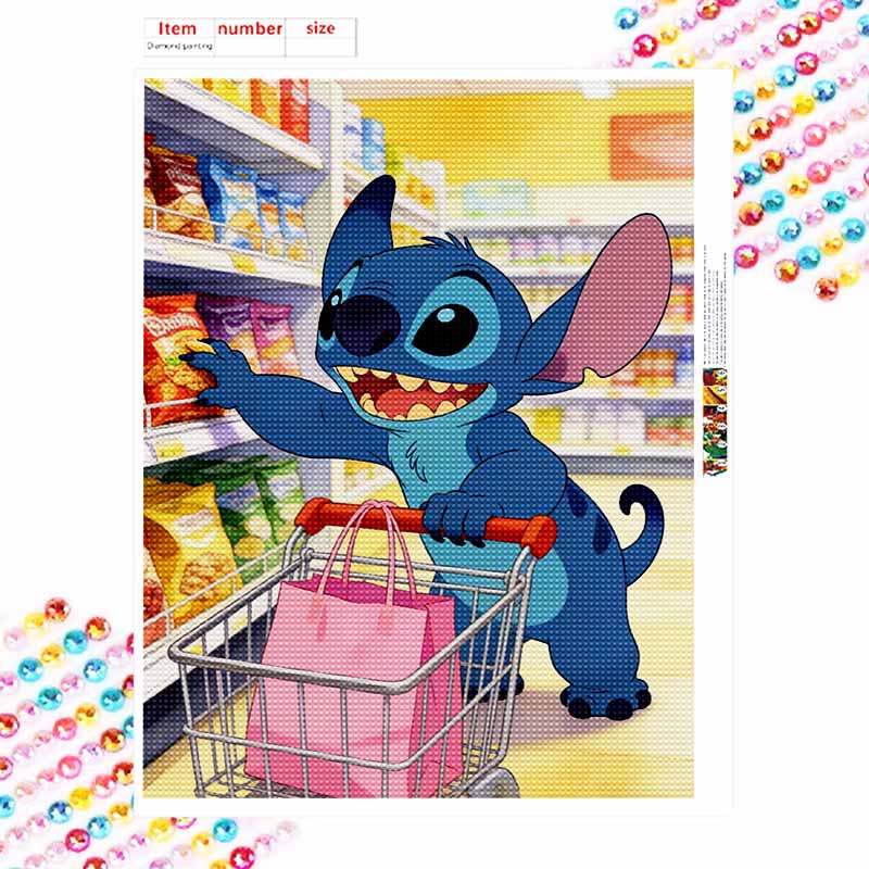 Disney Szydełko Zakupy Malowanie Diamentowe Sztuka Zestaw Rękodzieło DIY5D Wystrój Domu Prezent