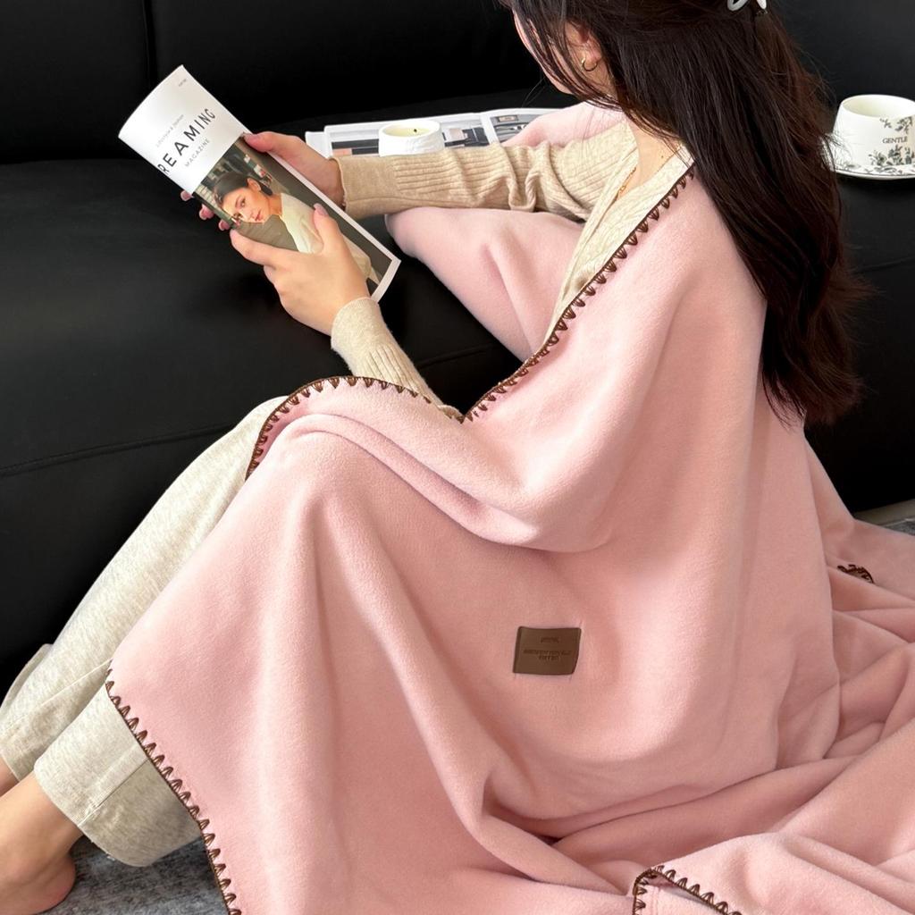 Double-Sided Imitation Cashmere Multi-Functional Thickened Blanket: Office Nap & Sofa Shawl