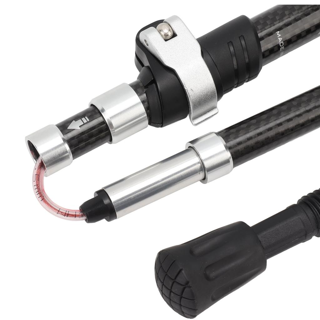 Walking Stick Collapsible Prevent Slip Lightweight Portable 3K Carbon Fiber Adjustable Hiking Pole for Mountaineering