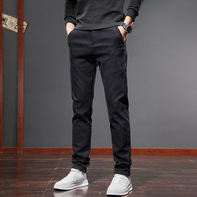 2025 Spring Men's Slim-Fit Casual Straight Pants - Versatile Light Business Trousers with Stretch