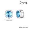 Vnox Magnetic Zircon Stud Earrings for Men, 8mm Stainless Steel Non-Pierced Clip Earrings, Hypoallergenic Punk Rock Jewelry Gift