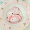 My Melody Plush Keychain Hairpin Cute My Sweet Piano Head Shape Bowknot Fluffy Plush Hairpin Barrettes Bangs Clip Girls