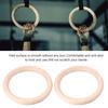 1 Pair Wooden Professional Gymnastic Rings Gym Fitness Strength Training with Polyester Straps