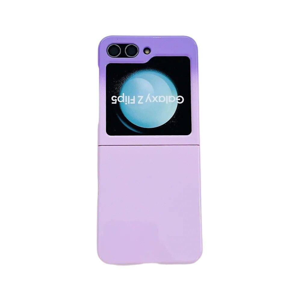 Luxus Klavierlack Handyhülle für Samsung Galaxy Z Flip 5 5G Z Flip4 Flip3 Z Flip5 Mode Glitzer Farbverlauf Slim Hard Cover