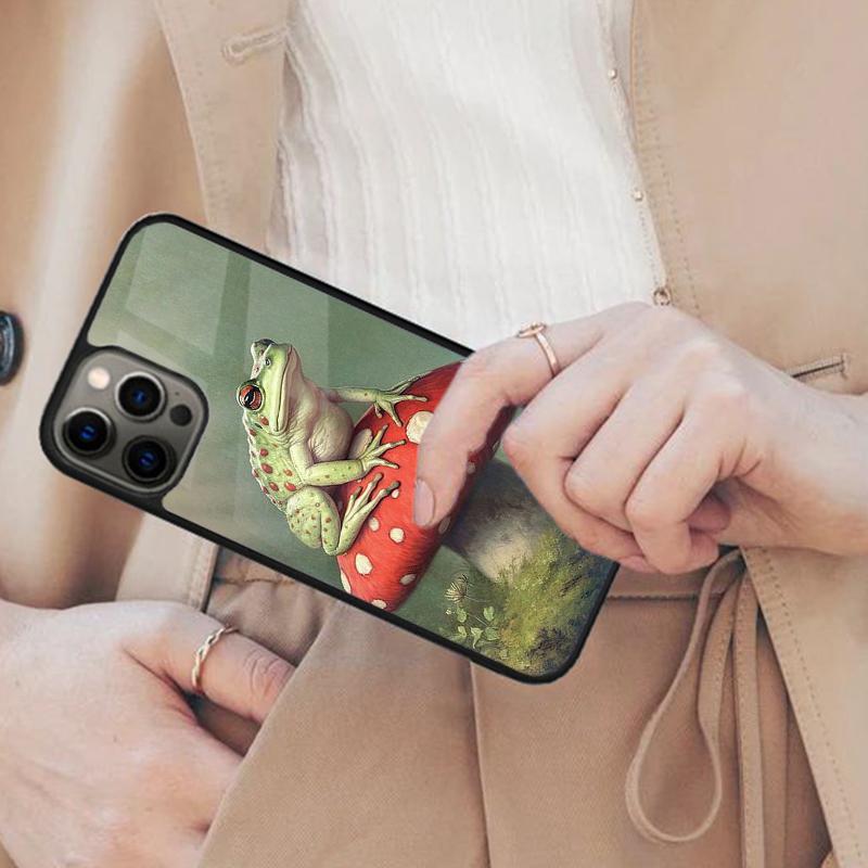mushroom frog Cartoon Magnetic Phone Case For APPLE iPhone 17 Air 16 14 13 12 Pro Max 15 Plus Wireless Charge With MagSafe Cover