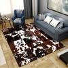 Rustic Cowhide Style Carpet Rug for Living Room Bedroom Home Sofa Decoration,Kids Play Non-slip Floor Mat