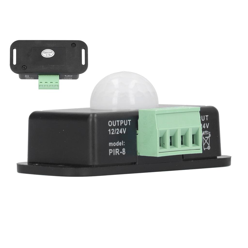 PIR Sensor LED Infrarot Erfassung Zeitschalter DC 12‑24V für Schrank Badezimmer Korridor