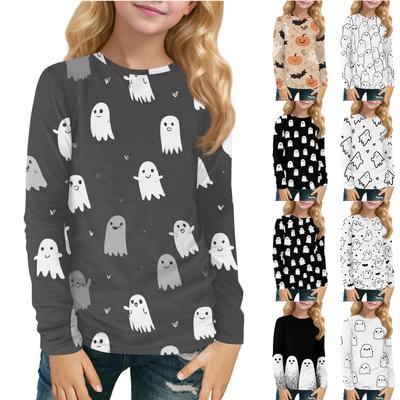 Children's Long-sleeved O-neck Top Printed Daily Casual