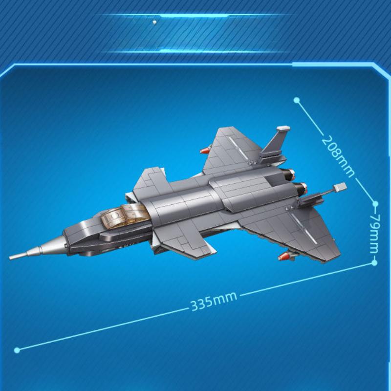 Military Series Chinese J-20 Stealth Fighter Building Blocks Toy Gift for Children No Box
